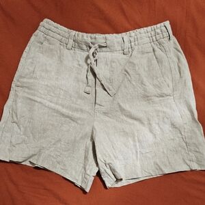 Zara Light Gray Linen Shorts